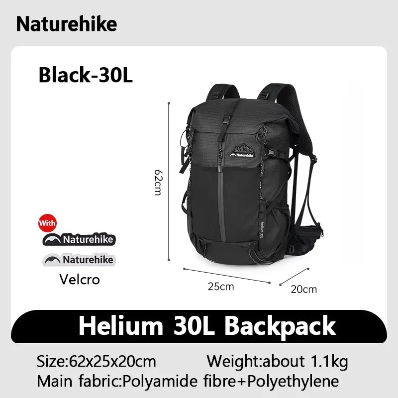 Naturehike Backpack Man Women 25L 30L Large Capacity Shoulder Bag Outdoor Climbing Hiking Portable Lightweight Waterproof Bag