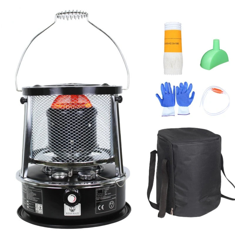 High-efficiency Liquid Fuel Heater, Stainless Steel Indoor Warmer, Non-electric Heating Stove, Portable for Outdoor Camping