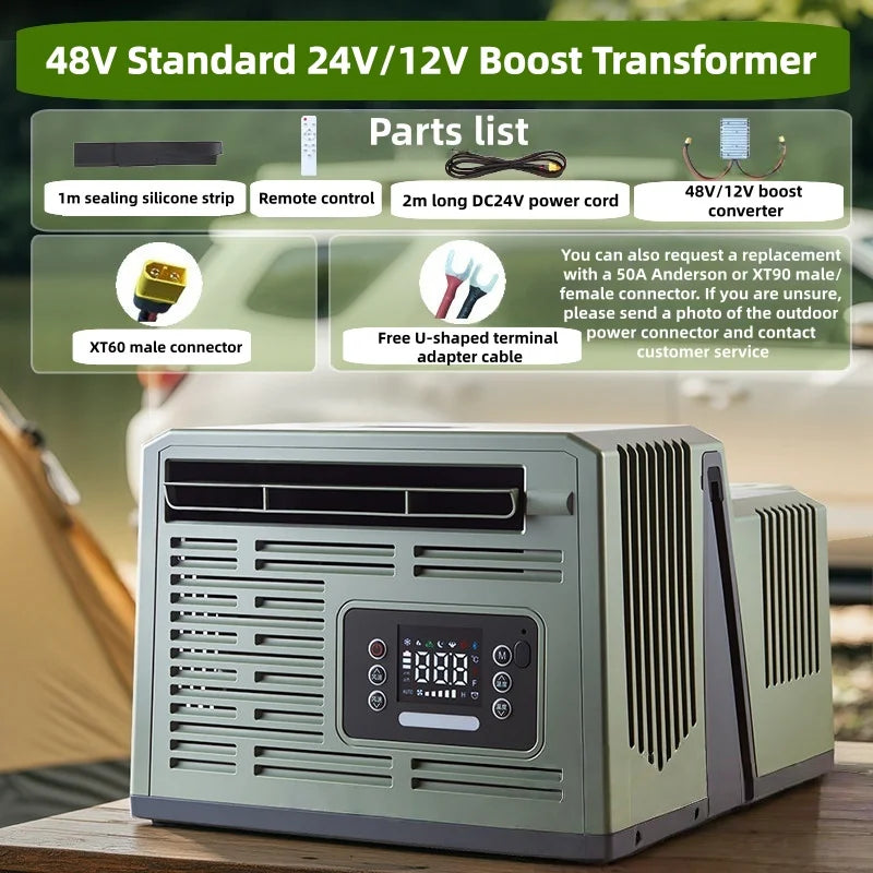Small Portable Car Energy Saving Air Conditioner Ductless Hassle -Free Portable Parking Air Conditioner for Car Window Mounting