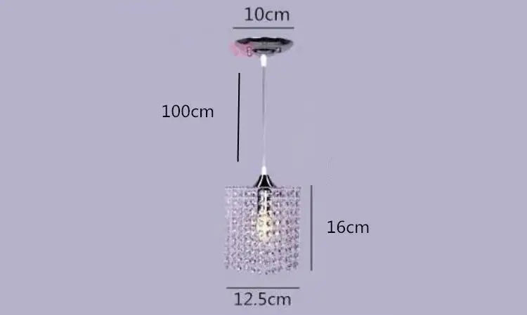 Modern simple iron crystal chandelier led lamp high quality LED lighting crystal chandeliers led E27 lustre pendant/droplight