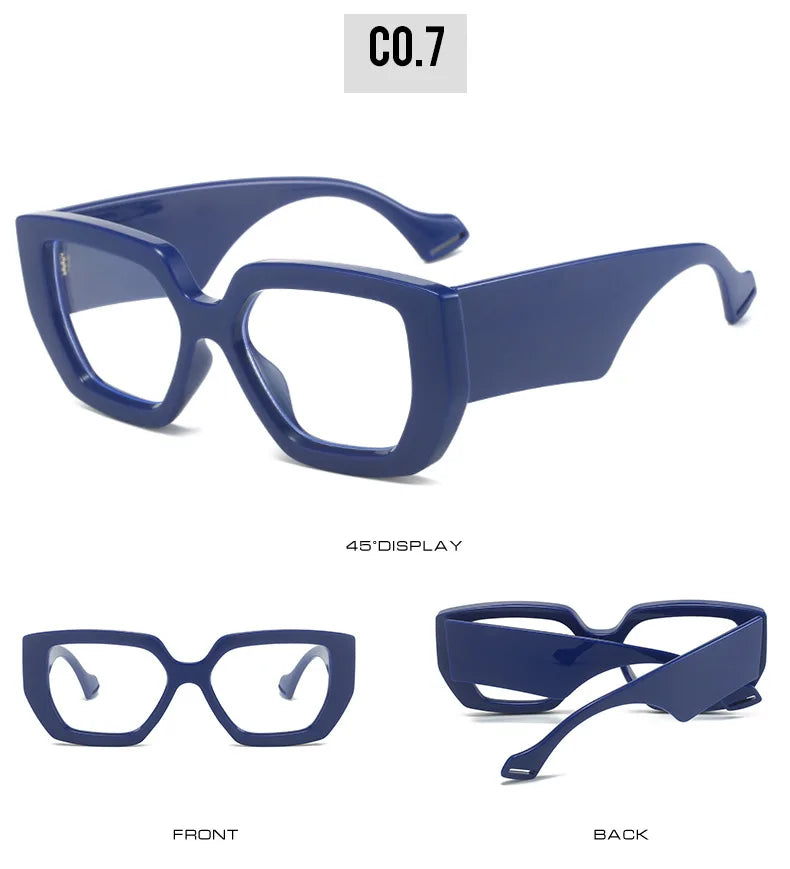 Square Reading Glasses For Women Optical Lens Prescription Men's Eyeglasses Big Thick Frames Presbyopic Eyewear Trendy
