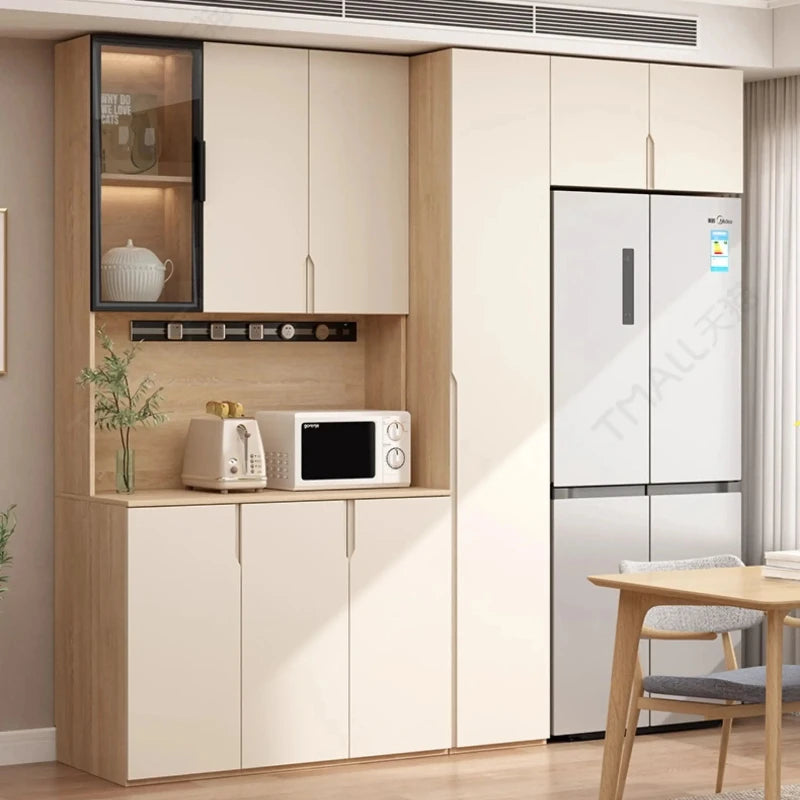 LTT Simple Modern Side Cabinet Embedded Refrigerator Cabinet Kitchen Living Room Locker