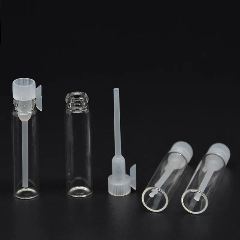 1/2/3 ML Empty Mini Glass Perfume Small Sample Vials Perfume Bottle Laboratory Liquid Fragrance Test Tube Trial Bottle
