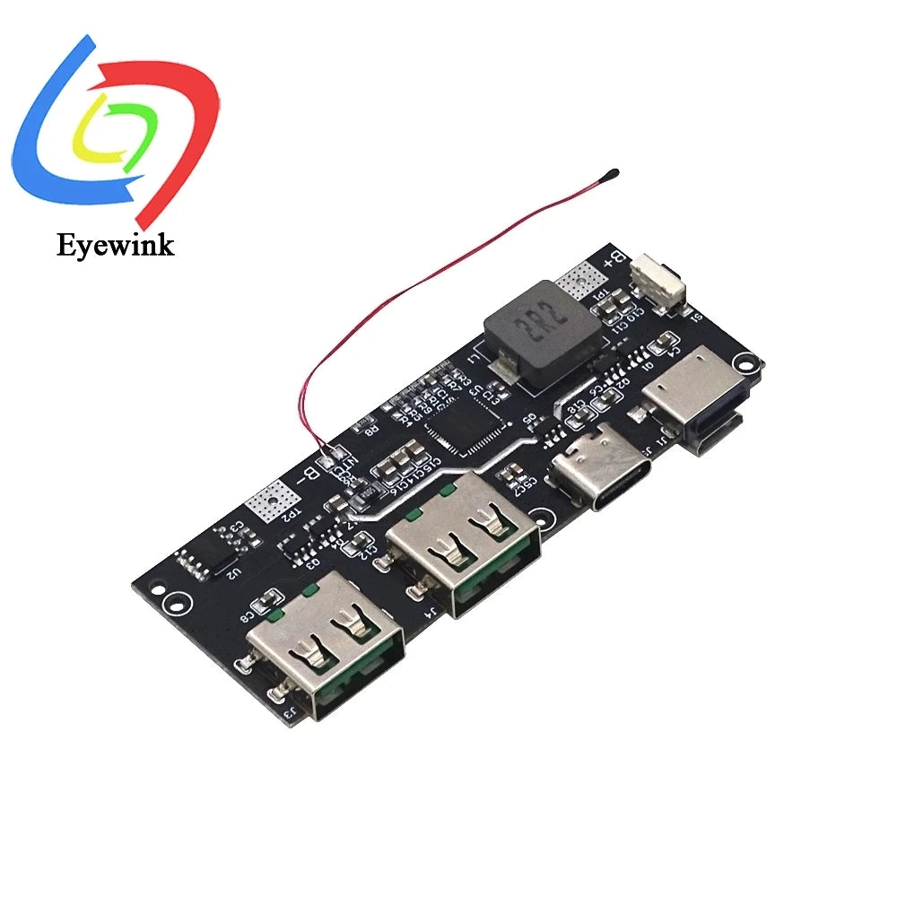 22.5W Power Bank 5-Port Bidirectional Fast Charging  Module Circuit Board DIY Motherboard Kit QC4+PD3.0