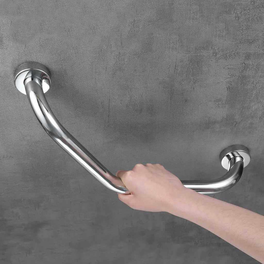 1pc Bathroom Grab Bar Stainless Steel Durable Shower Bathtub Arc Handle Grip Bathroom Toilet Elderly Disabled Safe Facility Help