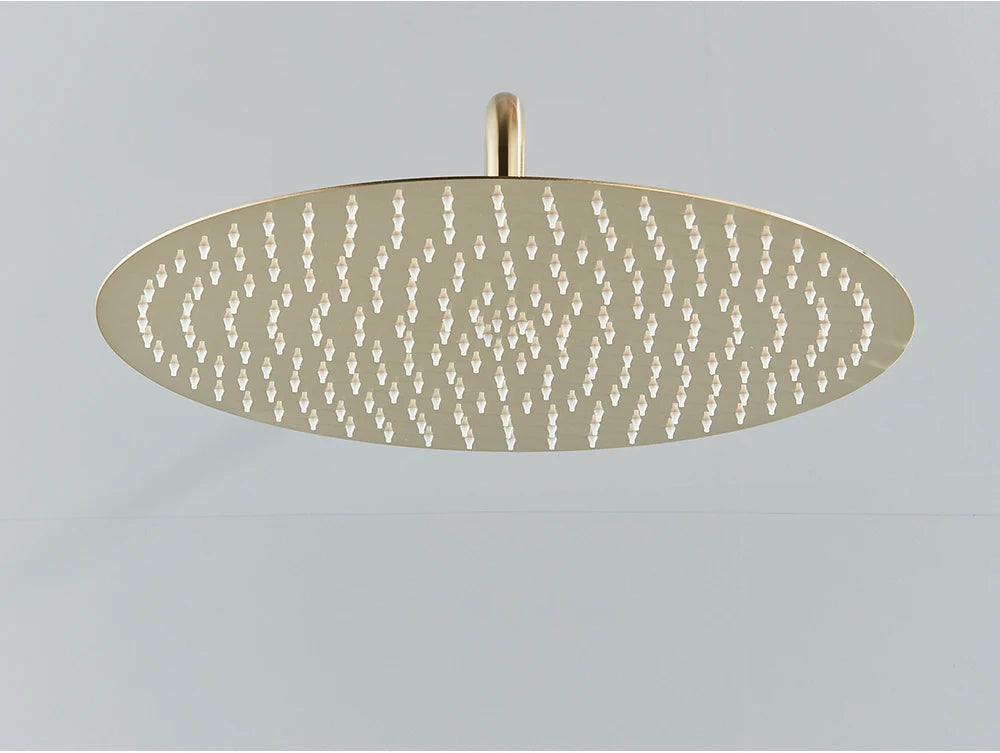 Brushed Gold Shower Faucet Embedded In 2 Ways Shower Mixers Wall Mounted Rainfall Bathroom Shower Tap Stainless Steel Head