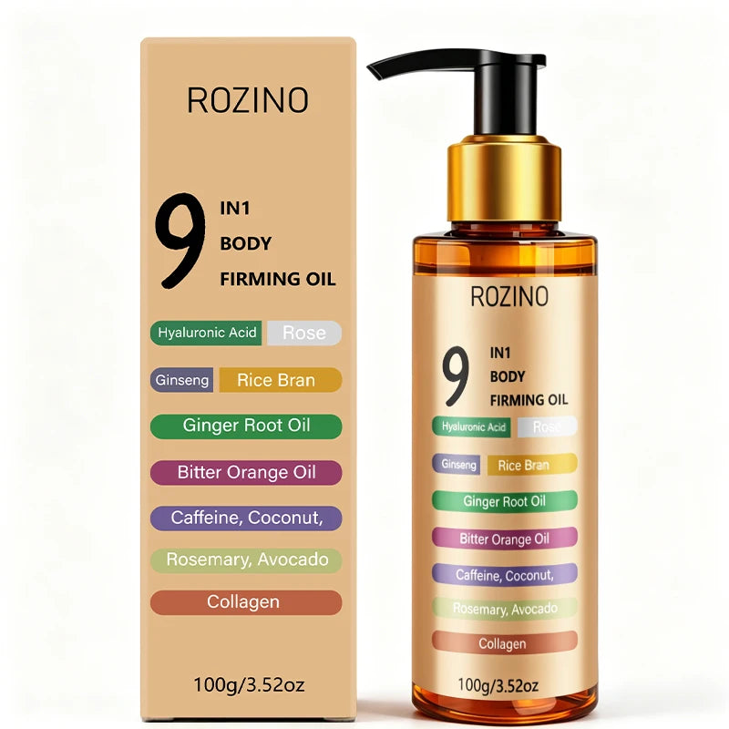 9 in 1 Firming Body Oil, Powerfully Tightens and Instantly Improves Skin Elasticity + Deeply Hydrates Without Drying Out the Skin, Suitable for Both Men and Women, Refreshing and Non-Greasy, Specially Designed Firming Oil for