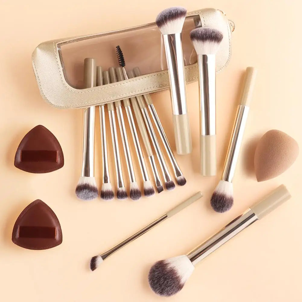 13Pcs Professional Makeup Brush Set Foundation Concealer Powder Eyeshadow Blush Kabuki Blending Full Face Beauty Tool