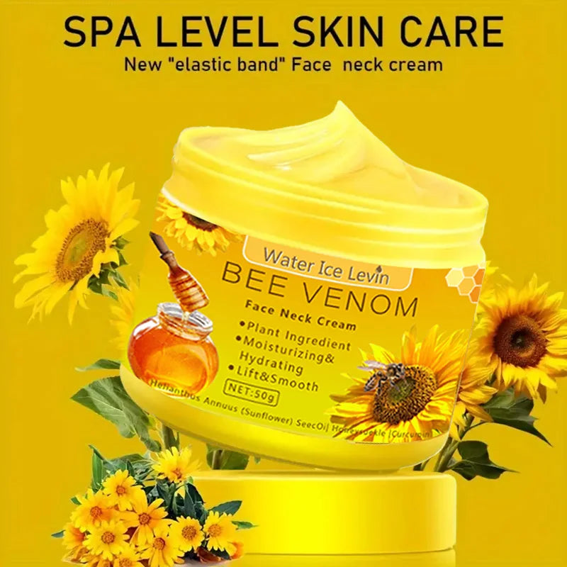 Bee Venom Neck Cream Moisturizing Sagging Improvement Reduce Fine Lines Damaged Skin Repair Facial Cream Nourishing Skin Care