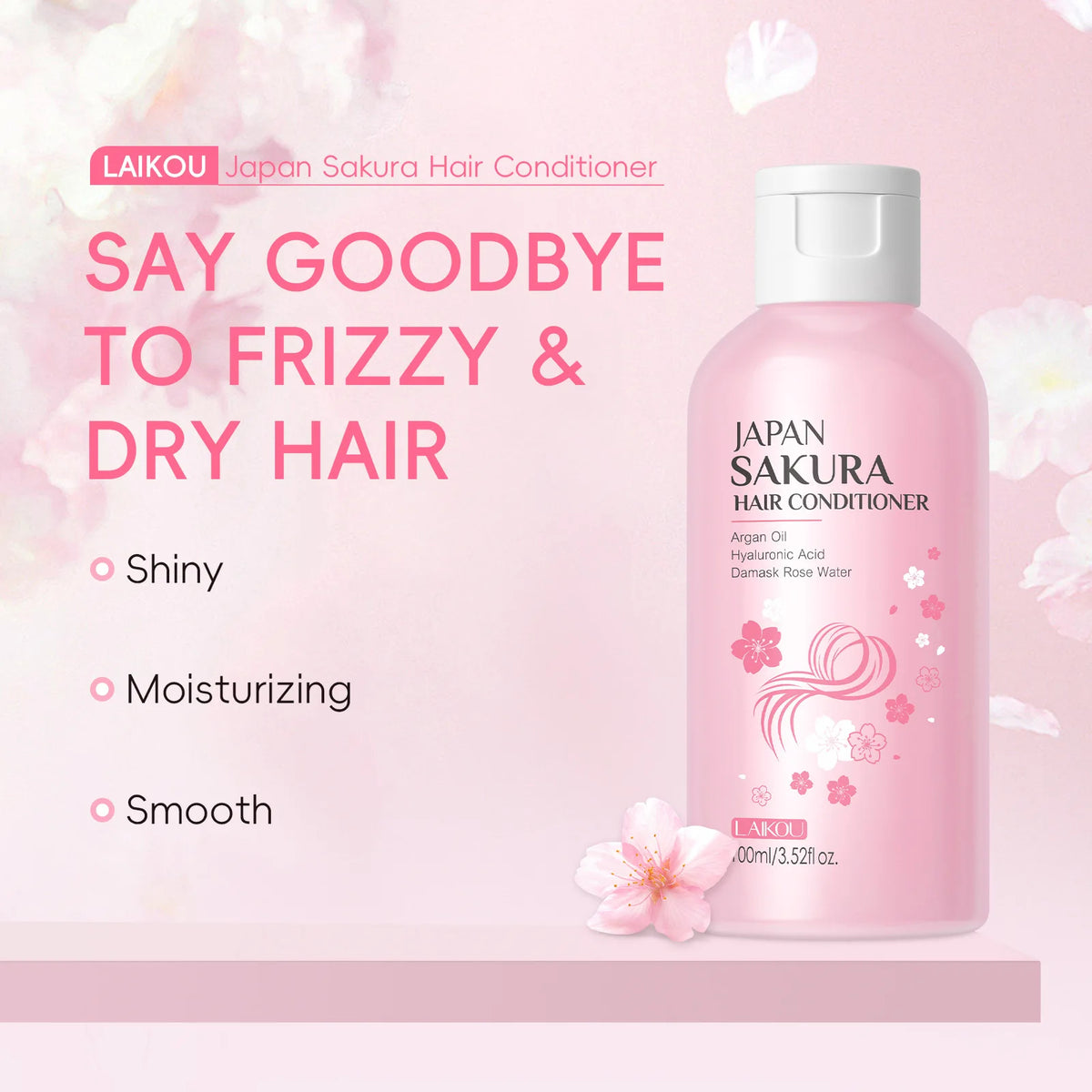 LAIKOU Japan Sakura Shampoo/Conditioner Repair Damaged Hair Moisturizing Nourishing Oil Control Hair Cleansing Care