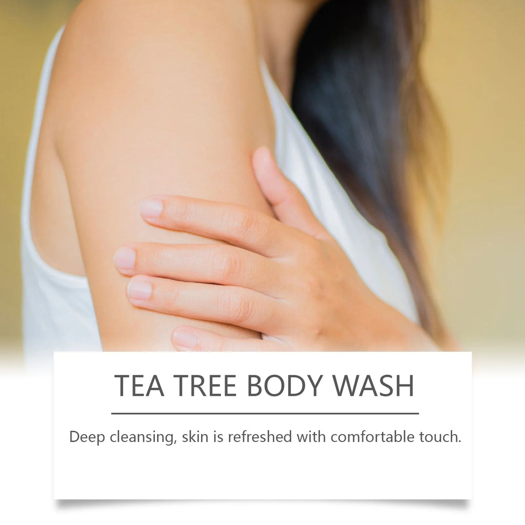 OceAura Tea Tree Body Wash Soothing Skin Relieve Skin Dryness Remove Excess Sebum Long Lasting Fragrance Moisturizing Shower Gel