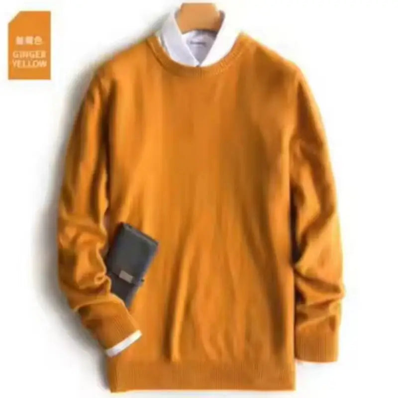 Cashmere Cotton Blended Thick Pullover Men Sweater 2025 Autumn Winter Jersey Hombre Jumper Pull Homme Hiver Knitted Sweaters
