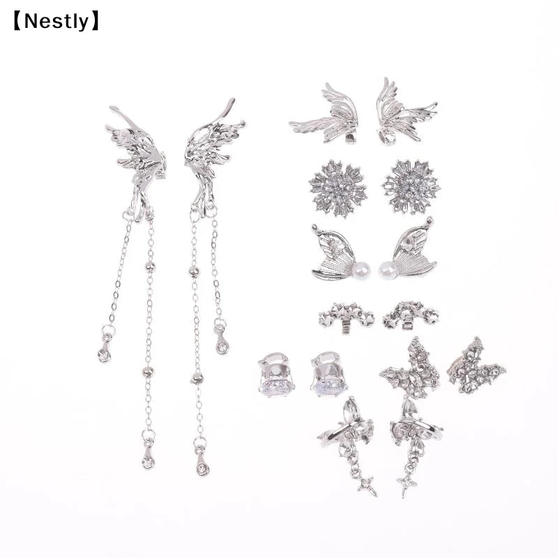 1Pairs Headphone Diameter Buckle Zircon Decorative Headphone Decoration Clip Removable Easy To Install Earbud Accessories〔Nest〕