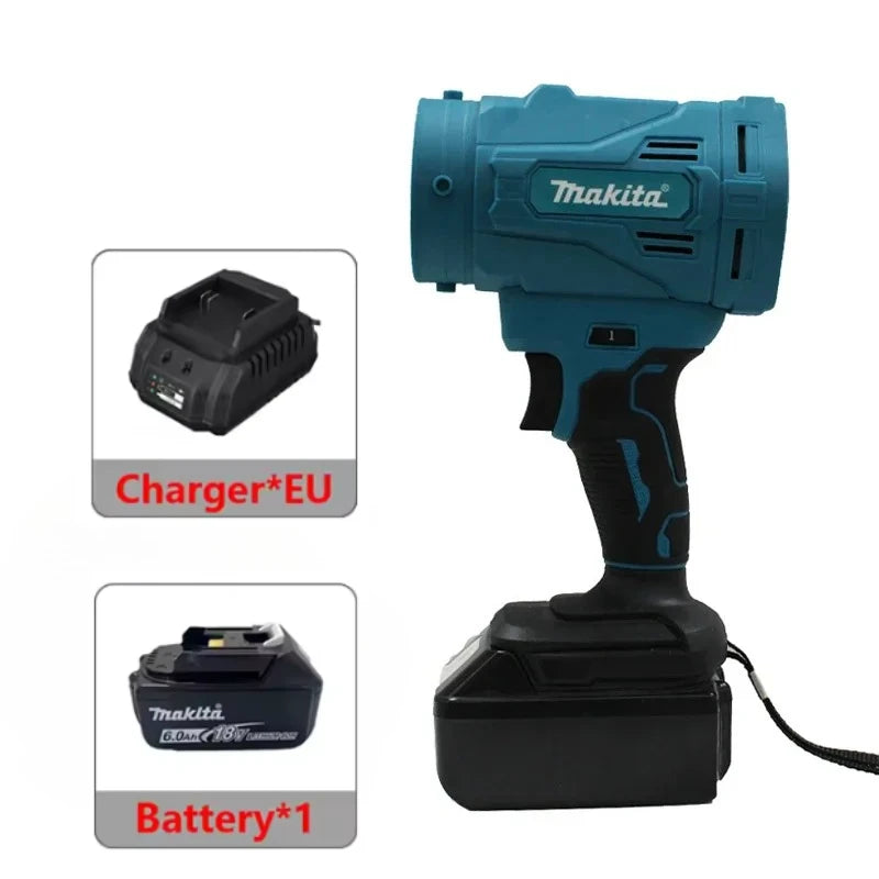 Makita Cordless Power Tool Set: Cordless Rotary Hammer, Rivet Gun, 12V Mini Angle Grinder, Cordless Saw, Air Inflator