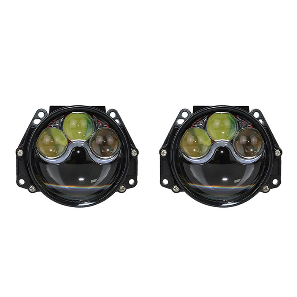 Car Led Light Bulbs 3 inch Dual Hyperboloid Bi-LED Projector Lenses Bi Lens LED Headlight Kits For Hella 3R H4 H7 9005 9006