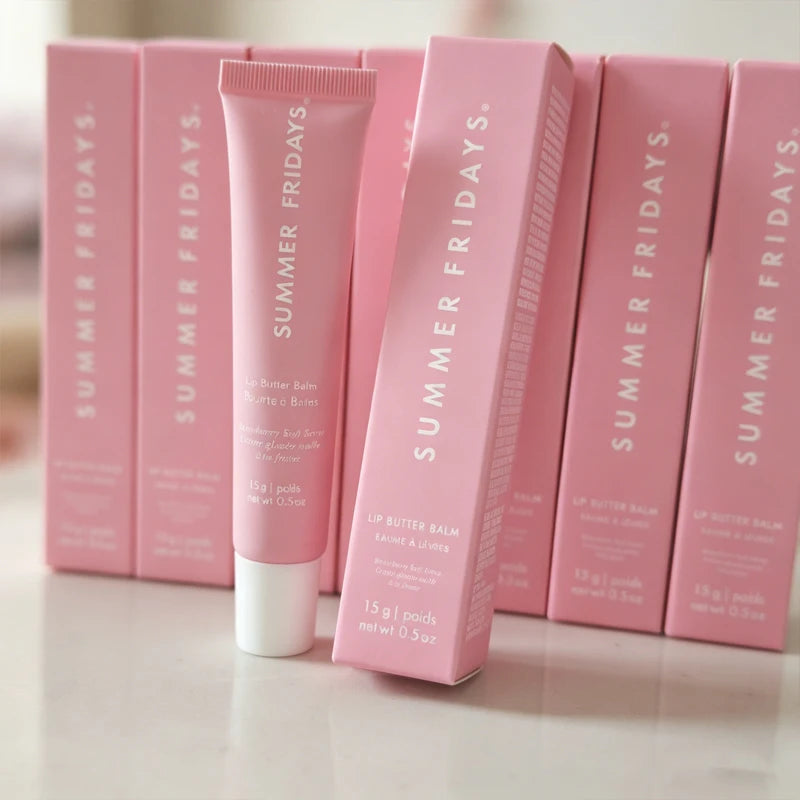 Summer Friday's Long-lasting Moisturize Lip Oil Glaze Pink Sugar Vanilla Beige Birthday Cake Strawberry Soft Serv Gloss Lip Balm