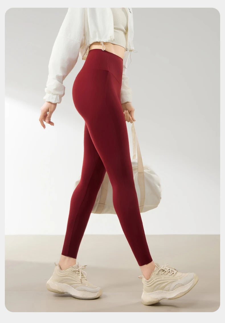 BIVIGAOS Spring Summer High Waist Butt Lifter Sharkskin Leggings Women Micro Pressure Thin Breathable Sport Fitness Leggings
