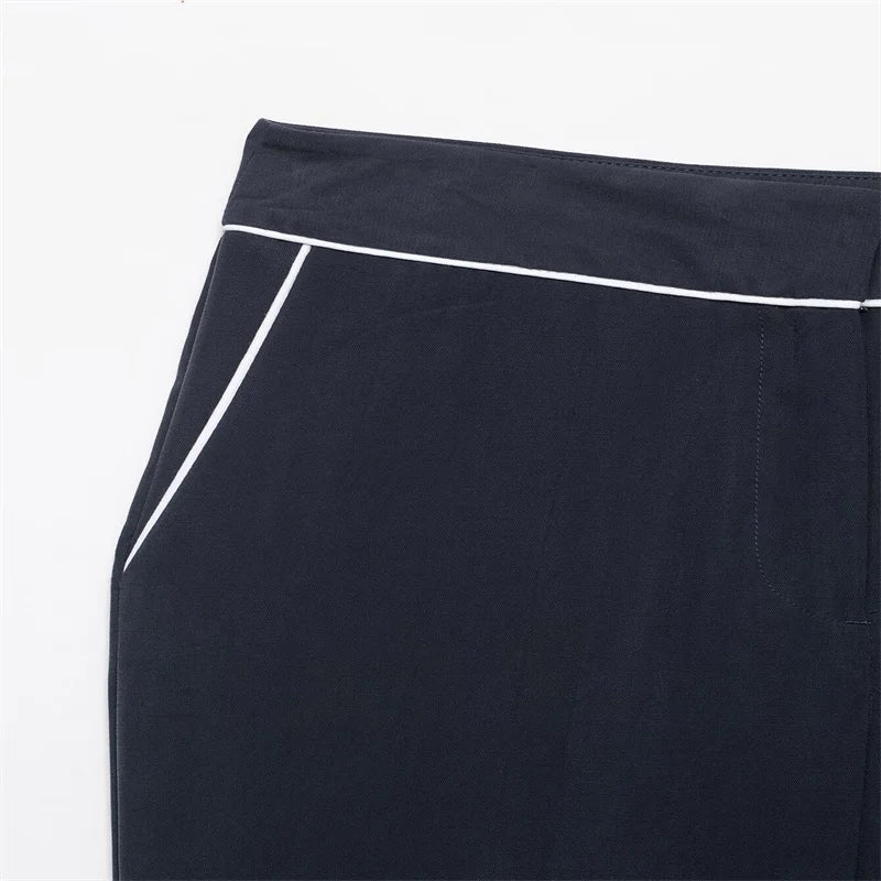 Summer Women's Suit Sleeveless Vest Top High Waist Wide Leg Pants 2026 New Fashion Short Vest Tops Long Pants 2-piece Set