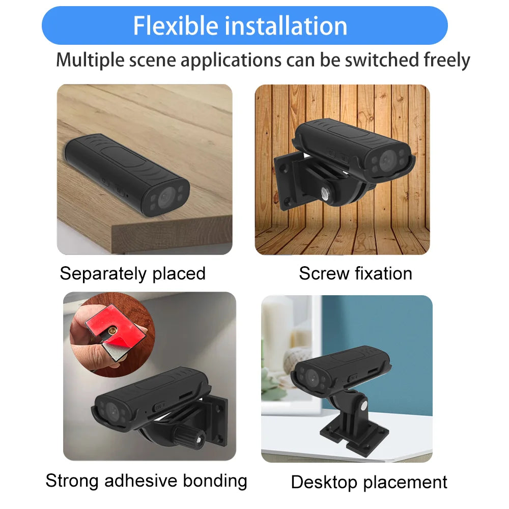Smart Home Security Mini Camera Wireless WiFi IP Camera with Motion Detection Remote Monitor Push Alert