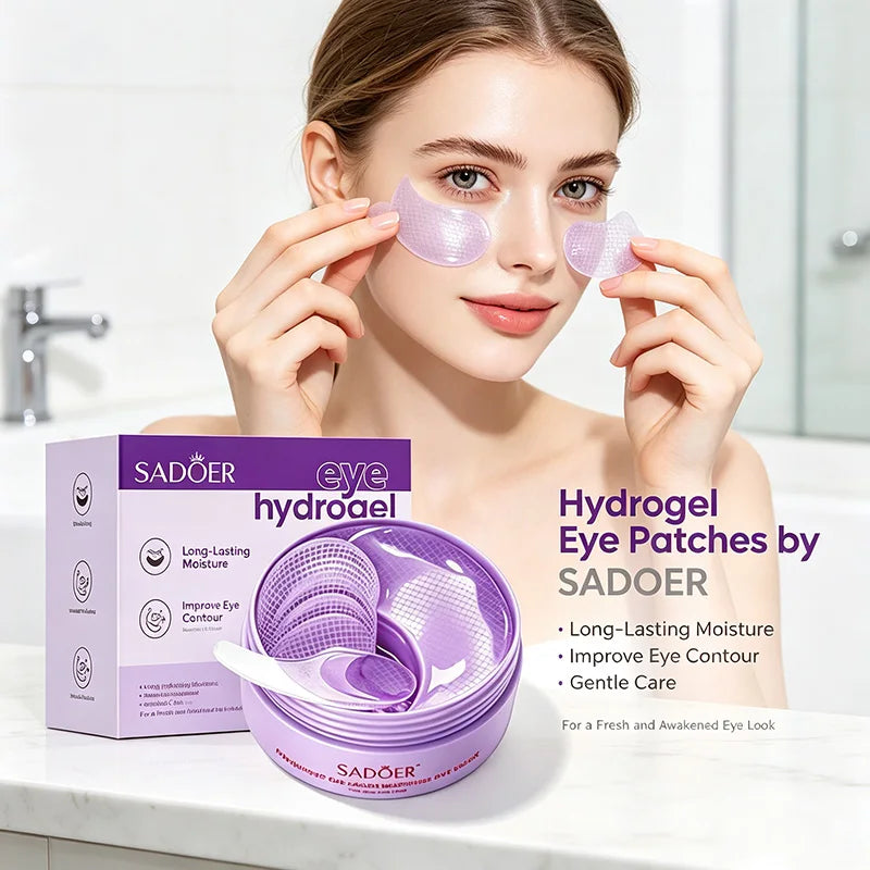 60pcs SADOER Probiotic Collagen Eye Mask Anti-aging Hydration Nourish Eye Skin Anti Dark Circles Smooth Fine Lines Eye Care