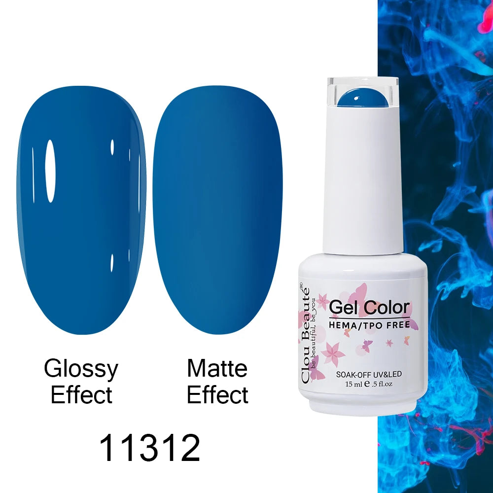 Clou Beaute HEMA TPO FREE Caramel Brown Wine Red Coffee Gel Nail Polish High Pigment Autumn Nail Art Full Coverage UV Varnish