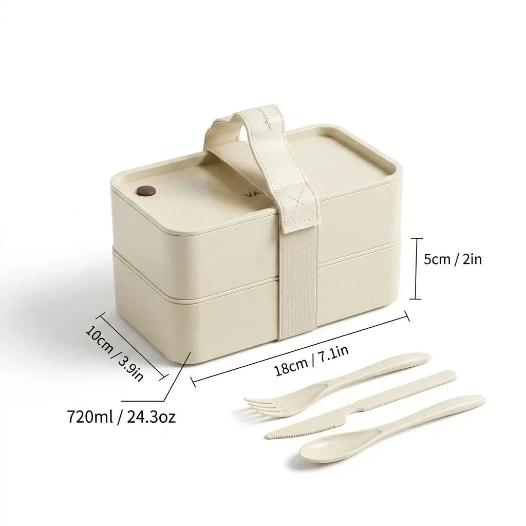 Stackable Plastic Lunch Box For Kids Students Portable Bento Box Microwave Safe Refrigerator Sealed Food Storage Container