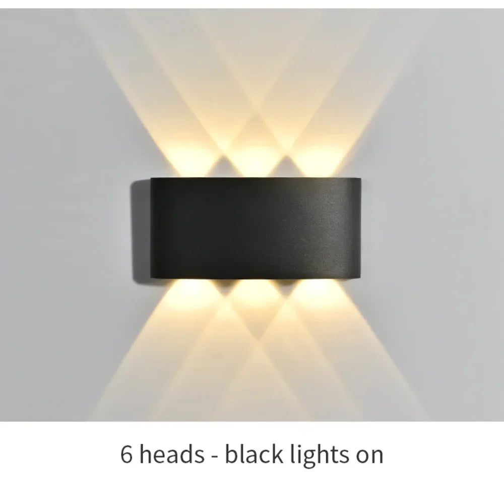 Waterproof Outdoor LED Wall Light for Garden Patio Balcony Warm White Weatherproof
