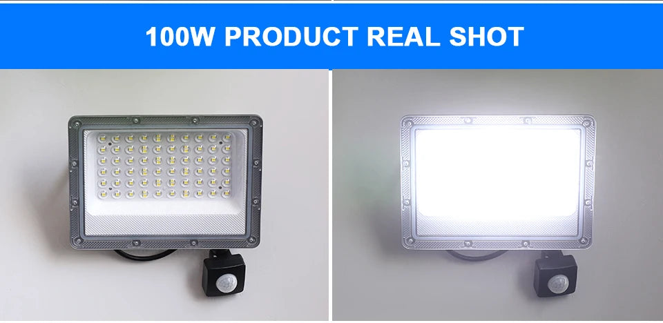 Outdoor LED Flood Light 500W 300W 200W 220V Motion Sensor Waterproof  Spotlight Garden Lighting Landscape Floodlight Street Lamp