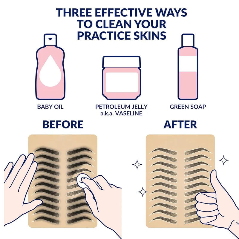 10/5pcs Silicone Tattoo Fake Skin Double-Sided for Permanent Makeup Training Microblading Eyebrow Practice Skin Makeup Tools