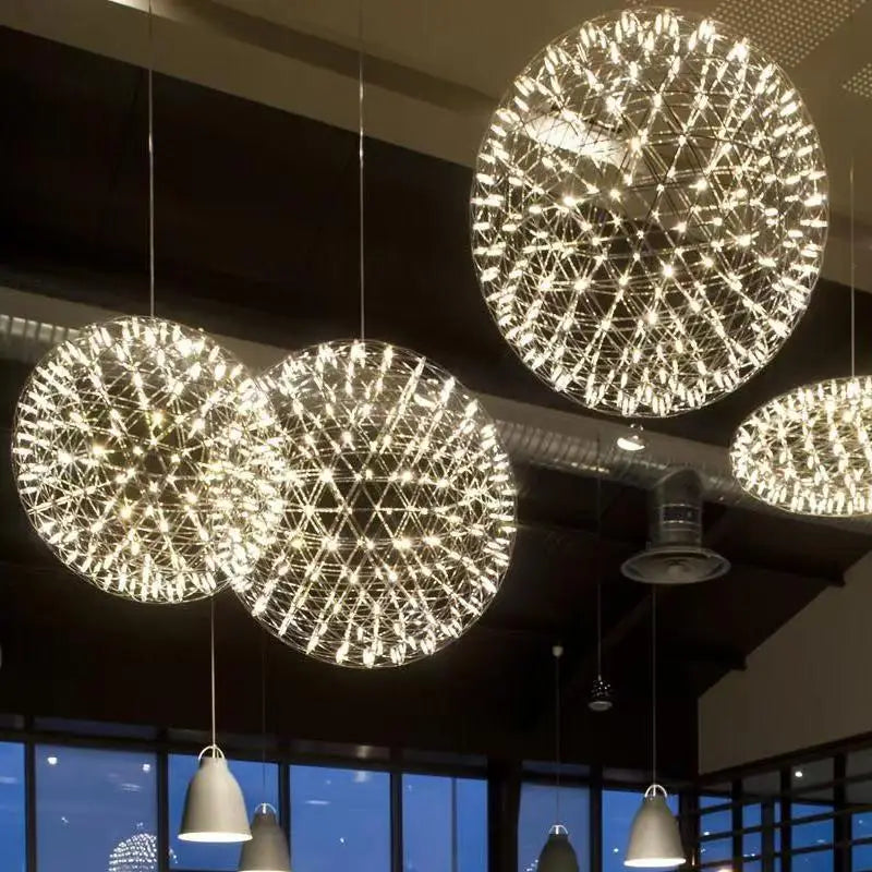 Sparkleball Panoramic Starry Sky Pendant Light Commercial Internet Celebrity Bar Salon Loft Duplex Art Ball Decorative Light