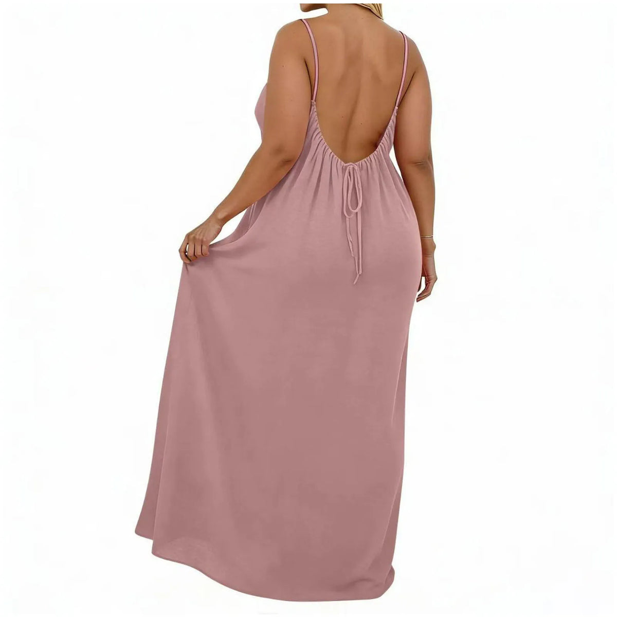 Sexy Suspender Long Dress For Women Plus Size Backless Strappy Maxi Dresses Summer Holiday Beach Party Sundress Robe Vestidos