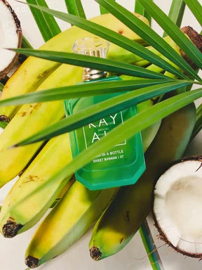 Women Tropical Fruity Eau De Parfum, Sweet Banana Coconut Scent, Long Lasting Vacation Vibe Perfume for Holiday Gift
