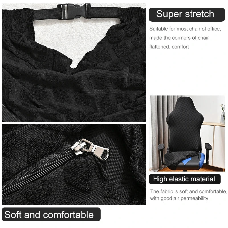 Ergonomic Office Computer Game Chair Slipcovers Stretchy Polyester Reclining Racing Gaming Chair Covers Waterproof Chair Covers