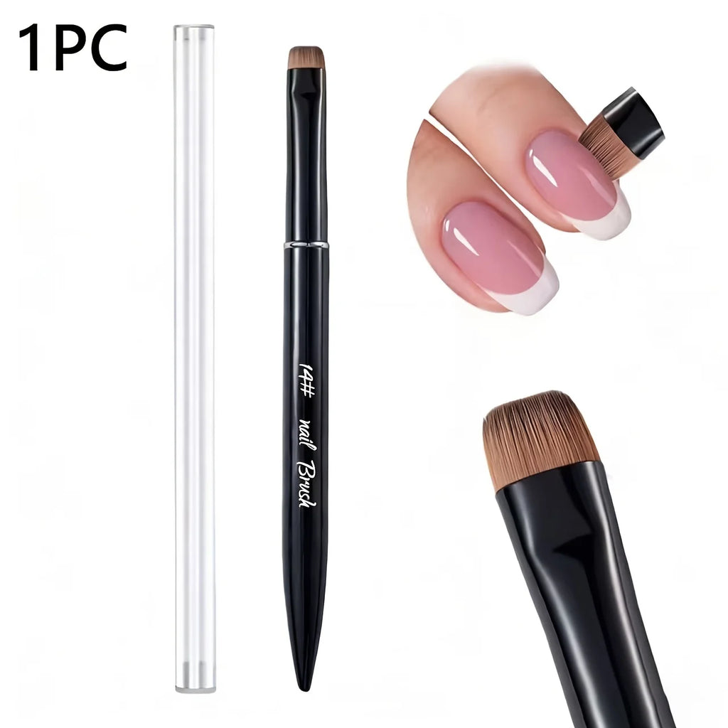 3 in 1 French Nail Brush, with Multi-function Brush Head - Fine Nail Brush, Suitable for Gel and Acrylic Nails, Precise Cleaning
