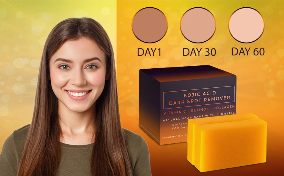 Kojic Acid Dark Spot Remover Whitening Soap Handmade Skin Care Deep Cleaning Moisturizing Cleansing Essential Soap Brighten Skin
