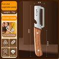 Stainless steel peeler with wooden handle for peeling and slicing fruits and vegetables | Durable and smooth operation