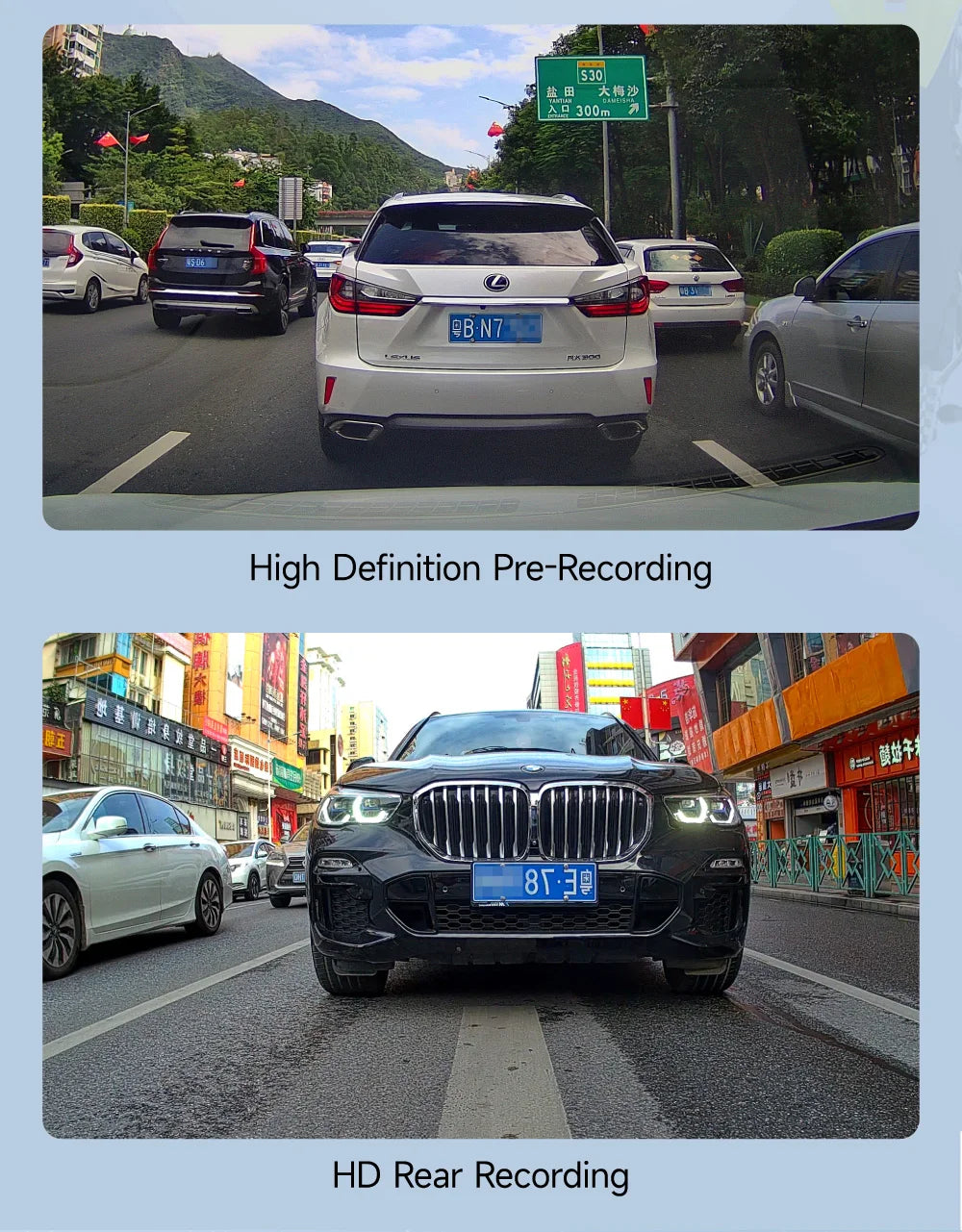 Motorcycle Action Camera Recorder Front & Rearview Waterproof Dual Full Motorcycle DVR Dash Cam Night Vision WiFi Smart Connect