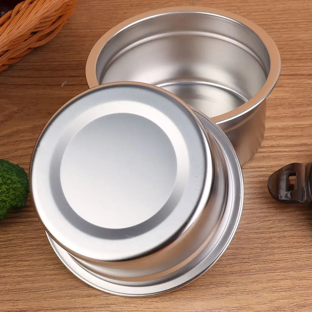 1Pcs Fresh Keeping Lunch Box Lunch Meal Prep Storage Round Bowl Food Container Fridge Kitchen 304 Stainless Steel