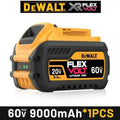 100% Original DeWALT Battery 20V/60V 6Ah 9Ah MAX FlexVolt for DCB606 DCB205 DCB206 DCB209 DCB182 Power Tool with Battery