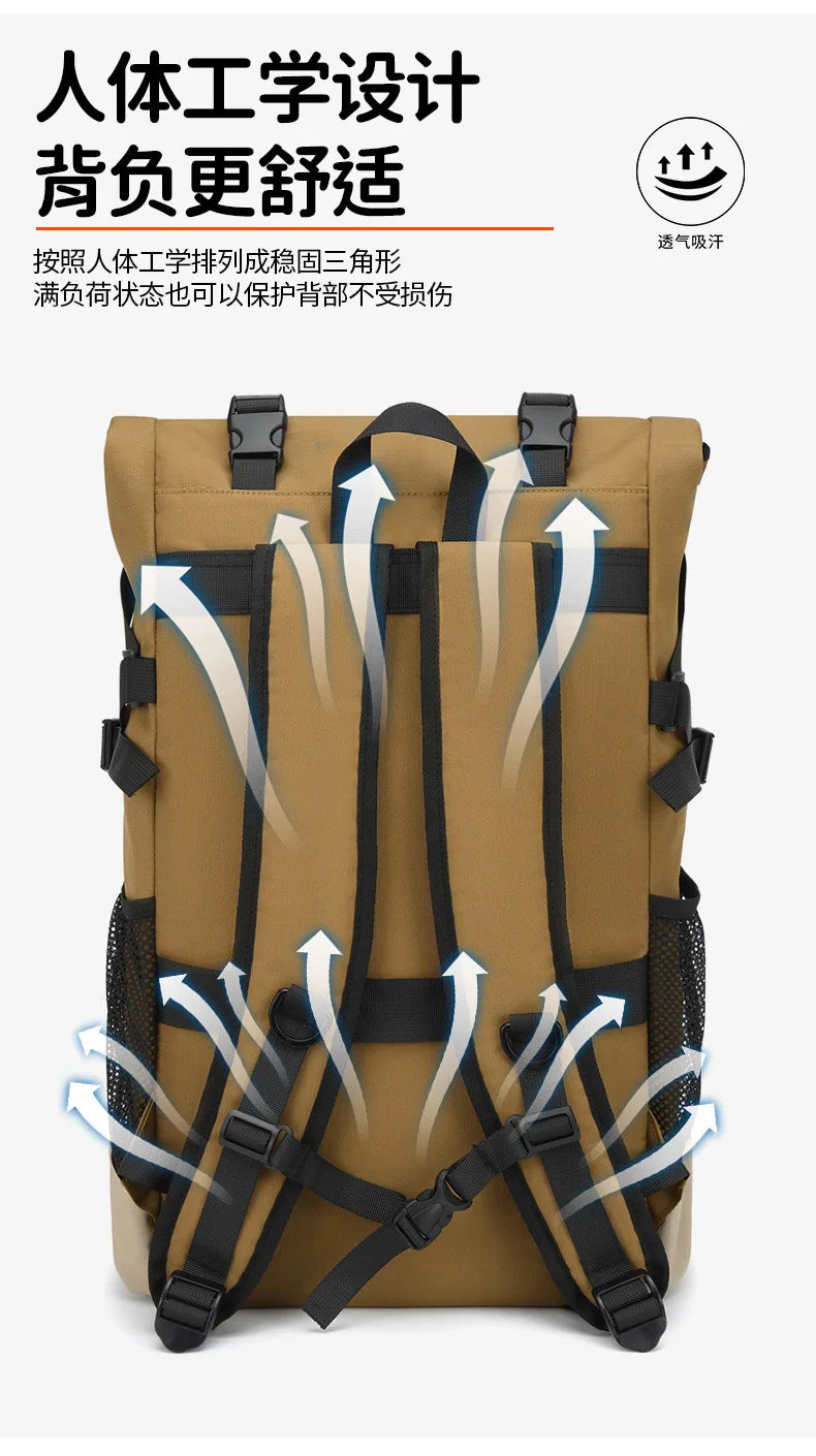 50L Travel Backpack for Women Men Large Capacity Waterproof Hiking Backpacks Multifunction 17.3 inch Laptop Bag Camping Backpack