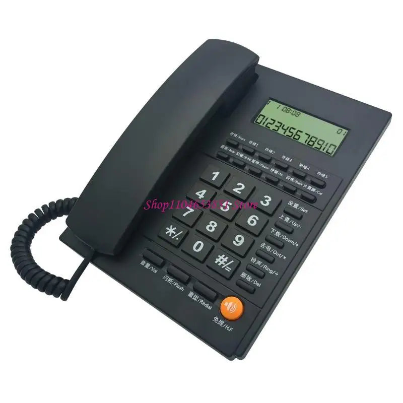 Home Landline Fixed Telephone Desk Phone with Caller Identification Corded Phone Noise Reduction Speed Dial