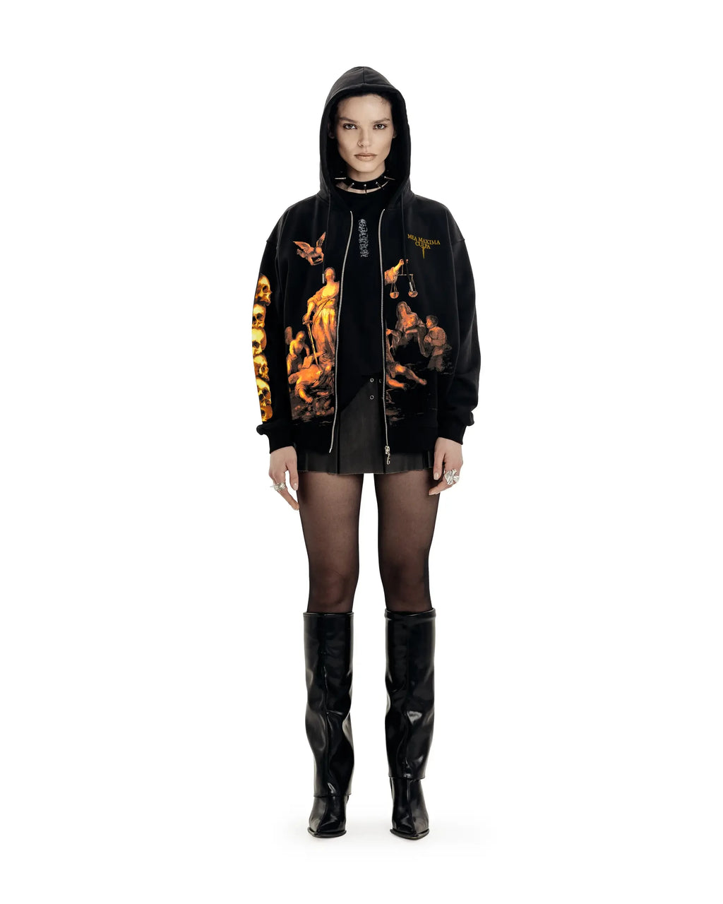 Y2K Retro Hoodie Men Printed justice Print Pullover Sweatshirt Harajuku Hip Hop Streetwear Oversized Jacket Unisex Zipper Hoodie