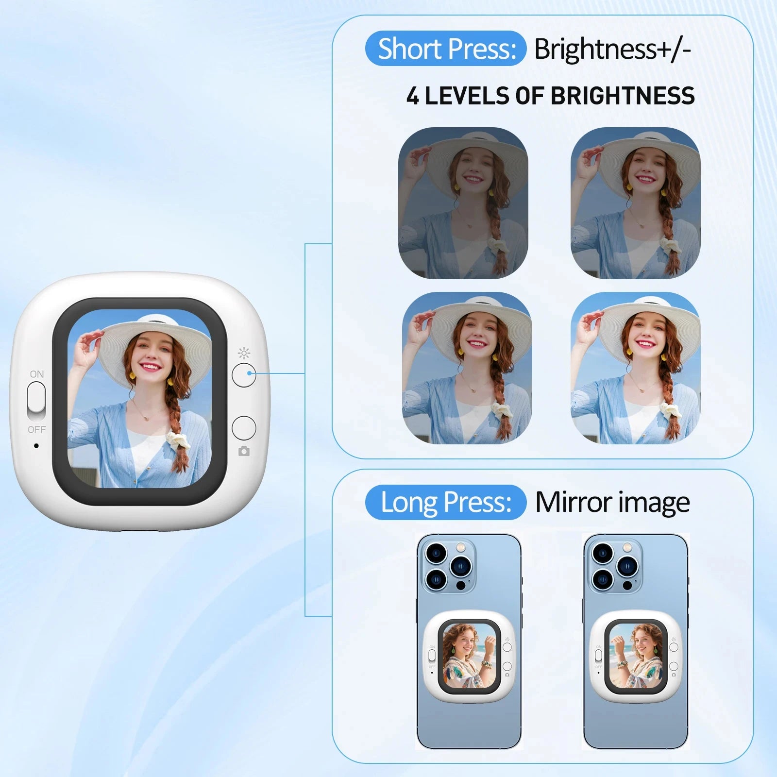 Magnetic Wireless Phone Camera, Mini Selfie Video Cam for Vlog & Mobile Rear Camera