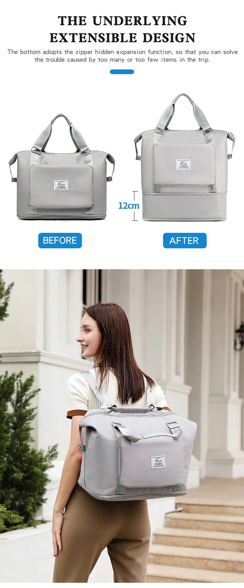 New Large Capacity Traveling Bags For Ladies Foldable Women Travel Backpack Sports Gym Yoga Waterproof Bag Duffle Handbag