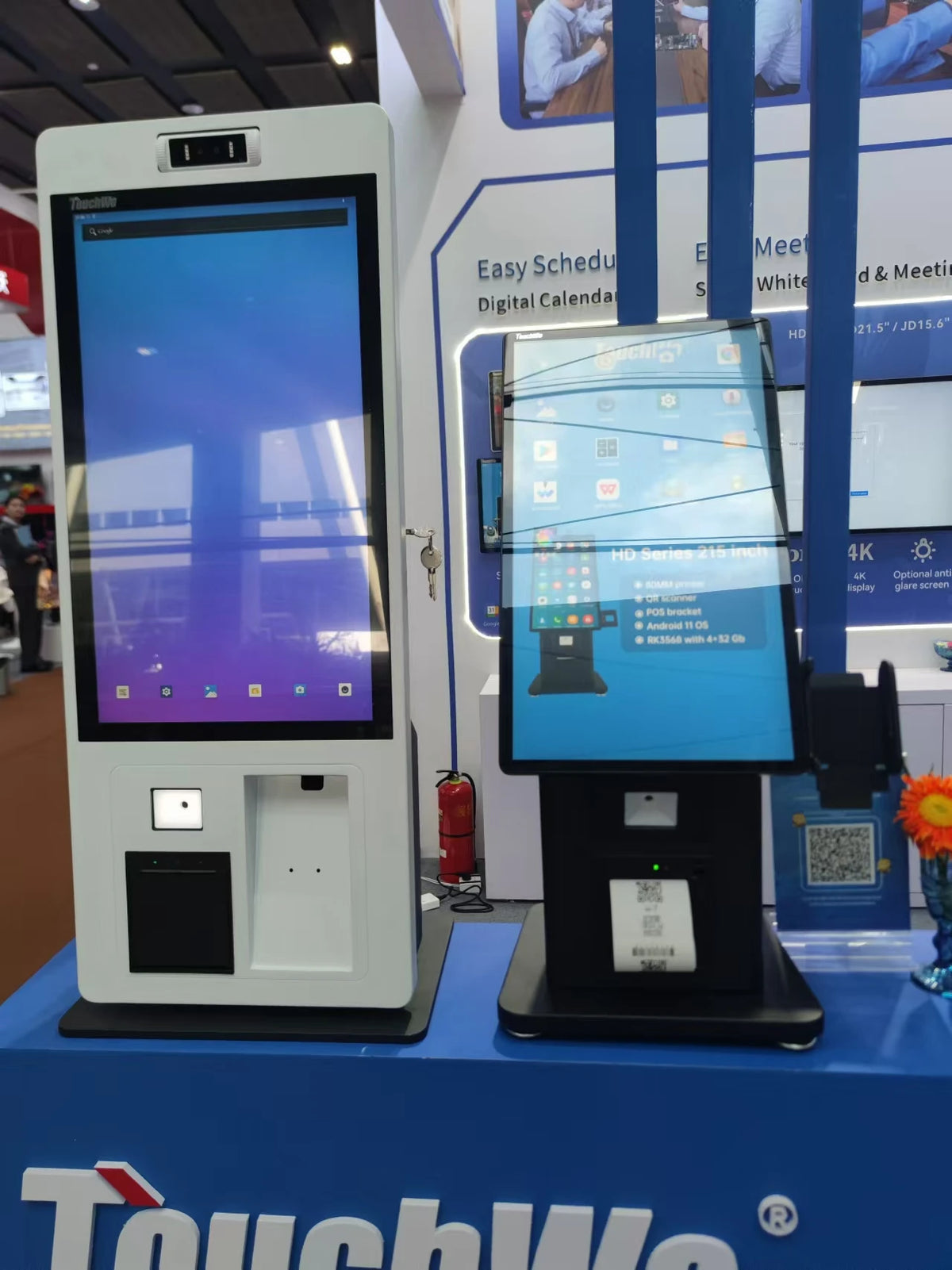 Function Self Service Ordering Totem Machine Wall With Barcode Scanner and Printer Desktop Payment Kiosk 21.5" 23.8" Multi