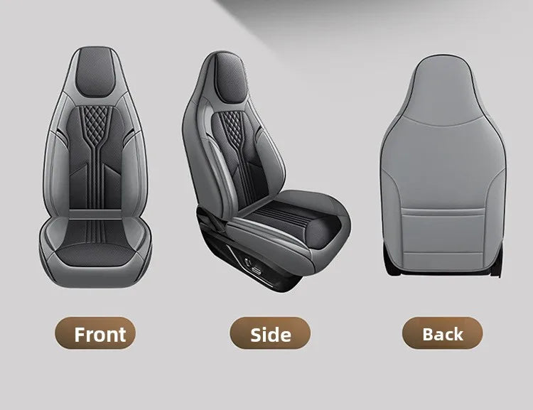 Universal Sporty Seat Luxury Car Seat Full Cover Perforated Breathable Leather Sedan SUV. Cushion Car Seat Full Cover Protection