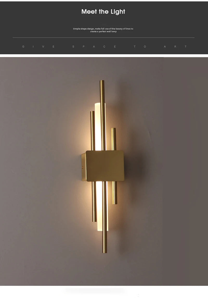 Modern LED Wall Lamp Indoor Lighting Bathroom Wall Sconces Light Fixture Living Room Corridor Bedroom Decoration Wall Lights