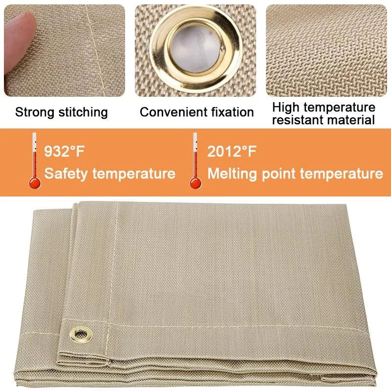 Outdoor Camping Fireproof Cloth Picnic Barbecue Insulation Mat Flame Retardant High Temperature Fire Blanket Fiberglass Mat