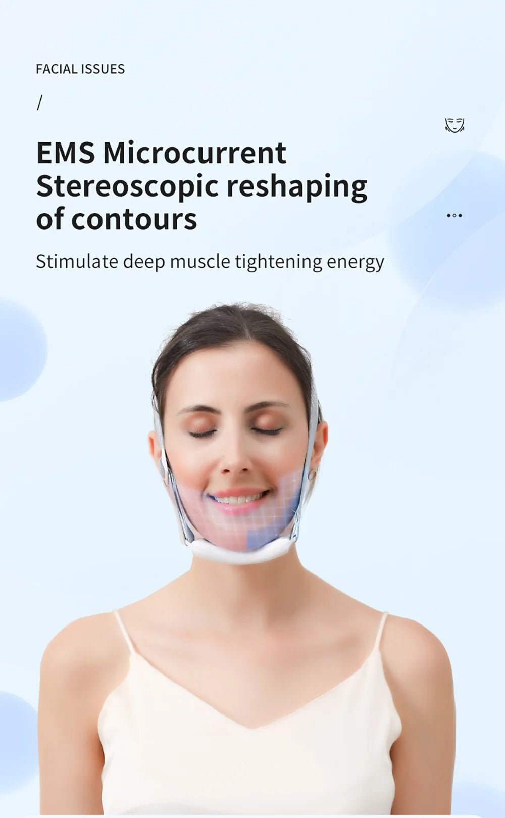 EMS Facial Massager V-Face Double Chin Reducer Face Shape Facial Lifting Machine Chin Slimmer Skin Tightening Care Beauty Device