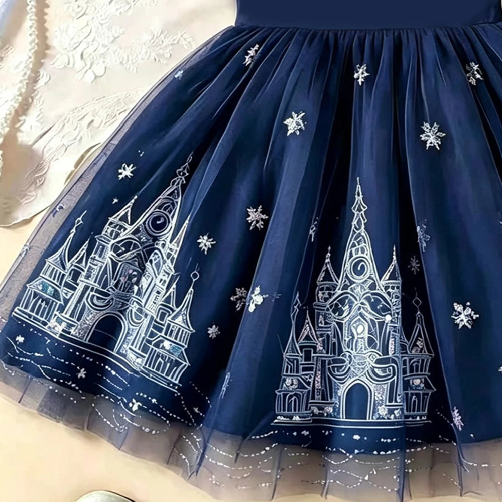 Summer New Fashion Kids Princess Dress  Girls Clothes For Children Short Sleeves Dress Baby Girls Birthday Party Clothing 2-8T